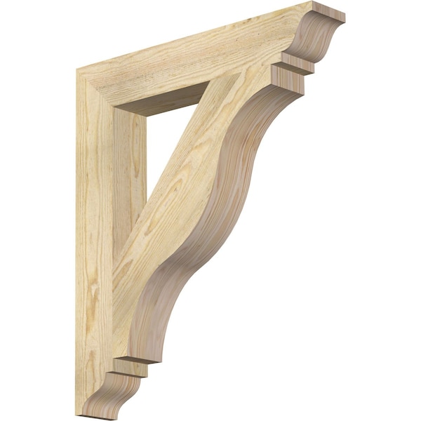 Ekena Millwork Funston Traditional Rough Sawn Bracket, Douglas Fir, 4"W x 24"D x 28"H BKT04X24X28FST01RDF - main
